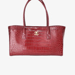Load image into Gallery viewer, Chanel 26S Shopping Bag Small in Red Crocodile Leather with Gold Hardware