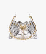 Load image into Gallery viewer, Chanel 25 Mini Handbag in Metallic Calfskin & Gold Metal Silvery
