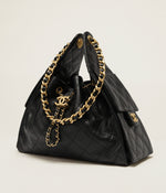 Load image into Gallery viewer, Chanel 25 Small Handbag Hobo Grained Calfskin & Gold Tone Metal Black