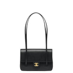 Load image into Gallery viewer, Chanel Small Preppy Flap Bag Grained Shiny Calfskin & Gold-Tone Black