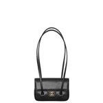 Load image into Gallery viewer, Chanel Clutch with Leather Strap, Mini Preppy Flap Bag Grained Shiny Calfskin & Gold-Tone Metal Black