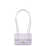 Load image into Gallery viewer, Chanel Clutch with Leather Strap, Mini Preppy Flap Bag Grained Shiny Calfskin & Gold-Tone Metal Purple