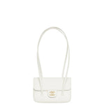 Load image into Gallery viewer, Chanel Clutch with Leather Strap, Mini Preppy Flap Bag Grained Shiny Calfskin & Gold-Tone Metal White