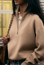 Load image into Gallery viewer, CHANEL Sweater Wool Silk Beige