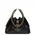 Load image into Gallery viewer, Chanel 25 Small Handbag Hobo Grained Calfskin & Gold Tone Metal Black