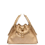 Load image into Gallery viewer, Chanel 25 Small Handbag Grained Calfskin & Gold-Tone Metal Beige