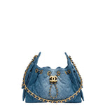 Load image into Gallery viewer, Chanel 25 Mini Handbag Washed Denim & Gold-Tone Metal Blue