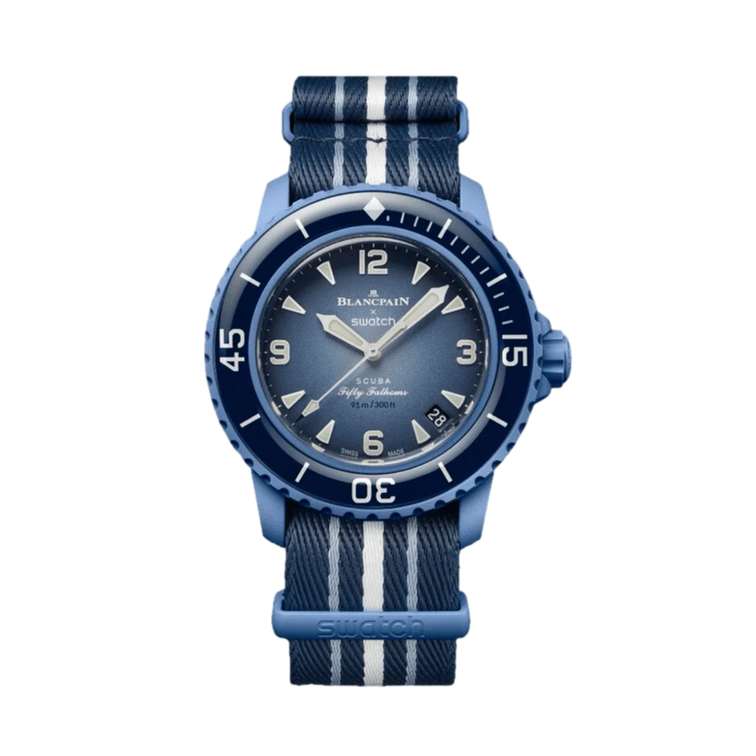 Swatch X Blancpain Bioceramic Scuba Fifty Fathmos Atlantic Ocean