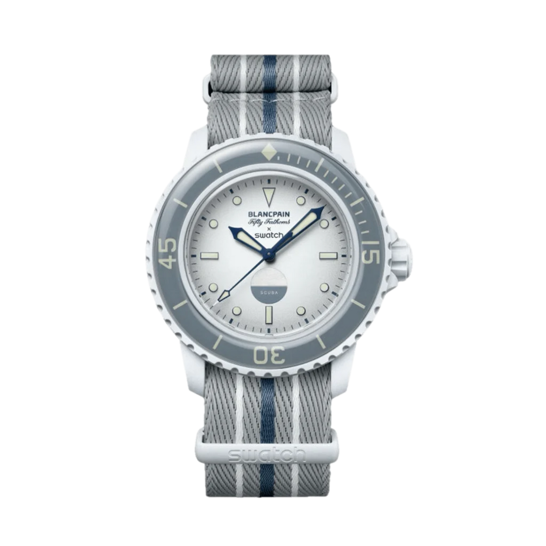 Swatch X Blancpain Bioceramic Scuba Fifty Fathmos Antarctic Ocean