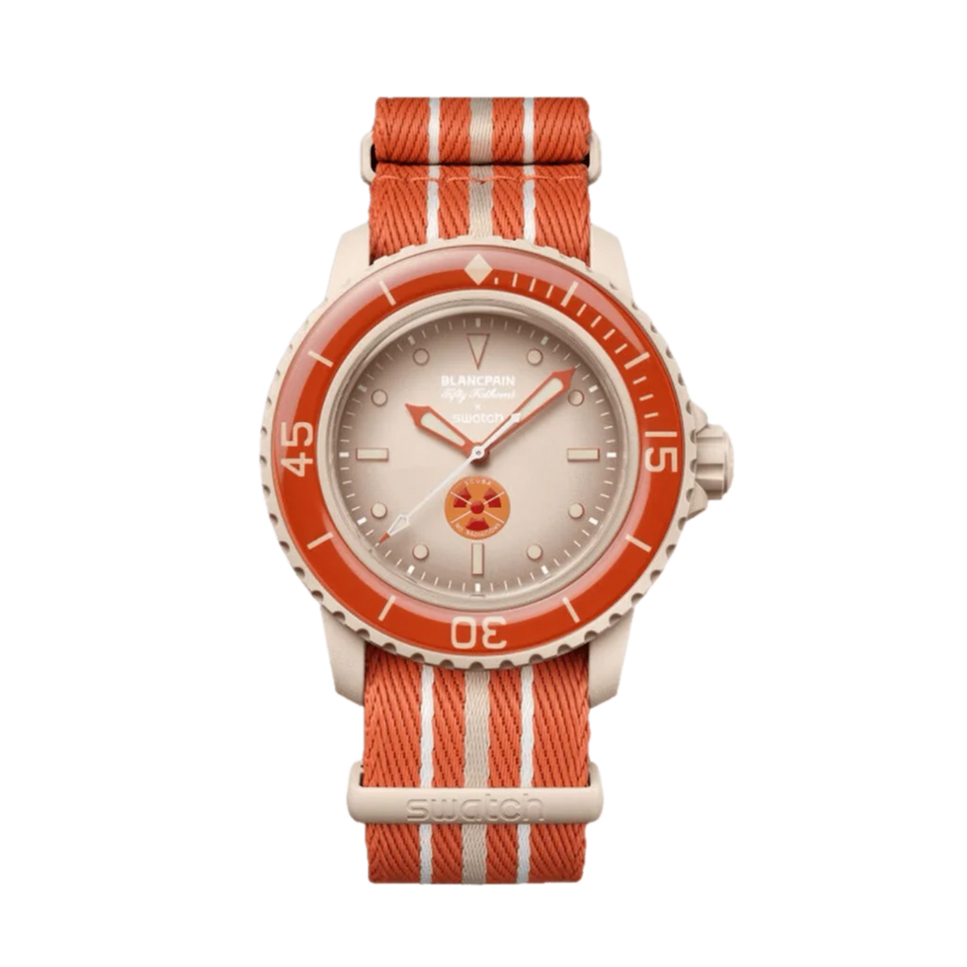Swatch X Blancpain Bioceramic Scuba Fifty Fathmos Arctic Ocean