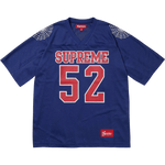 Load image into Gallery viewer, Supreme Spiderweb Football Jersey 'Navy’