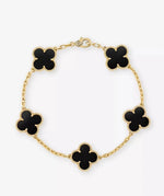 Load image into Gallery viewer, Vintage clover bracelet Onyx