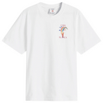 Load image into Gallery viewer, White Casablanca Nature teacher T-shirt with colorful logo design