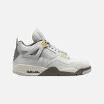 Load image into Gallery viewer, Air Jordan 4 Retro SE Craft sneaker in light grey leather and suede with Pale Vanilla accents