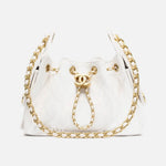 Load image into Gallery viewer, CHANEL 25 Mini Handbag Grained Calfskin & Gold-Tone Metal White