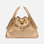 Load image into Gallery viewer, Chanel 25 Small Handbag Grained Calfskin & Gold-Tone Metal Beige