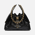 Load image into Gallery viewer, Chanel 25 Small Handbag Hobo Grained Calfskin & Gold Tone Metal Black