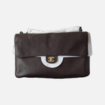 Load image into Gallery viewer, Chanel 26B Matthieu Blazy Maxi Oversized Flap Bag 38.5 (Airport Bag) in Brown Grained Calfskin with Gold Hardware