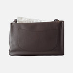 Load image into Gallery viewer, Chanel 26B Matthieu Blazy Maxi Oversized Flap Bag 38.5 (Airport Bag) in Brown Grained Calfskin with Gold Hardware, back