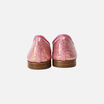 Load image into Gallery viewer, Chanel 26K Ballet Flats in Iridescent Pink Crocodile-Embossed Leather, heels