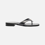 Load image into Gallery viewer, Chanel Thongs Lambskin Black