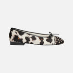 Load image into Gallery viewer, Chanel White Brown & Black Calfskin & Lambskin Ballet Flats