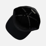 Load image into Gallery viewer, Chrome Hearts CH fitted cap in black with leather brim and CH branding, view 2