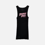 Load image into Gallery viewer, Chrome Hearts Deadly Doll Pin Up Cemetery knit vest dress in black with pink accents