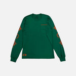 Load image into Gallery viewer, Chrome Hearts Fury Cross Horseshoe long sleeve T-shirt in green and orange, view 2