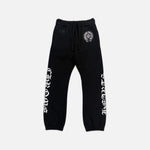 Load image into Gallery viewer, Chrome Hearts Horseshoe joggers in black with the house horseshoe emblem