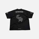 Load image into Gallery viewer, Chrome Hearts mesh warm up jersey with short sleeves in black, view 2