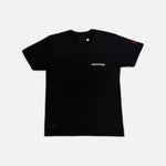 Load image into Gallery viewer, Chrome Hearts New York Scroll T-shirt in black with red scroll lettering, view 2