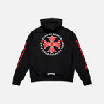 Load image into Gallery viewer, Chrome Hearts Plus hoodie in black with red detailing