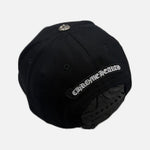 Load image into Gallery viewer, Chrome Hearts scroll denim snapback cap in black, view 2