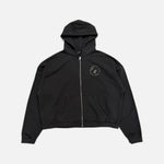 Load image into Gallery viewer, Enfants Riches Déprimés Tabac Rat zip up hoodie in washed grey and black