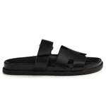 Load image into Gallery viewer, Hermès Paris Chypre Leather Black Sandals