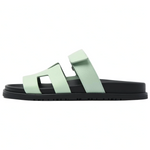Load image into Gallery viewer, Hermes Paris Chypre Sandal Epsom Vert Jade