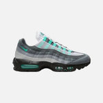 Load image into Gallery viewer, Nike Air Max 95 Hyper Turquoise sneaker with matte black midsole and 3M forefoot and heel panels