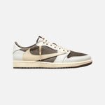 Load image into Gallery viewer, Travis Scott x Air Jordan 1 Low OG Reverse Mocha in brown suede and ivory leather with reverse Swoosh