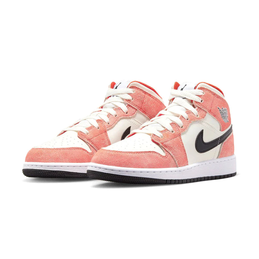 Air Jordan 1 Mid Se Gs 'Orange Suede'