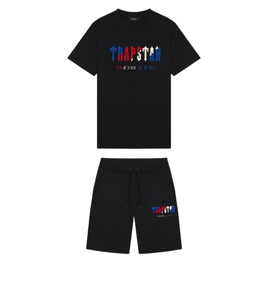 Trapstar Chenille Decoded Short Set - Black Revolution – CrepsUK