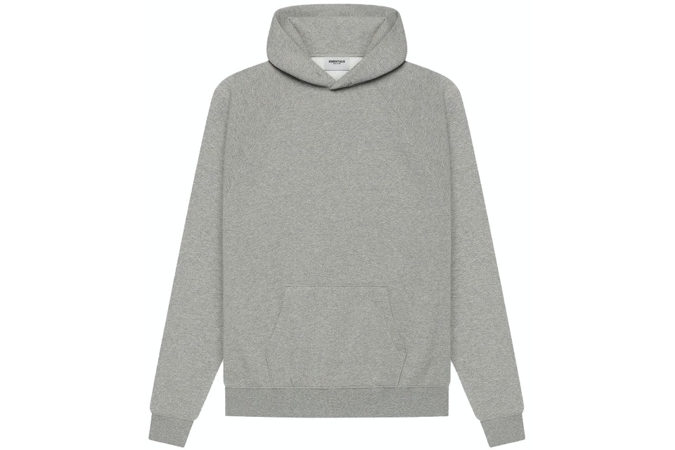 Fear Of God Essentials Heather Oatmeal Back Logo Hoodie (Ss21)