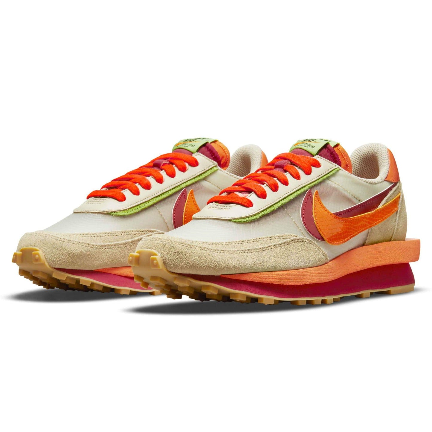 Sacai X Clot X Ldwaffle 'Net Orange Blaze'