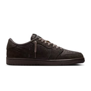 Air Jordan 1 Low OG SP Travis Scott Velvet Brown sneaker in brown nubuck and suede with reverse Swoosh