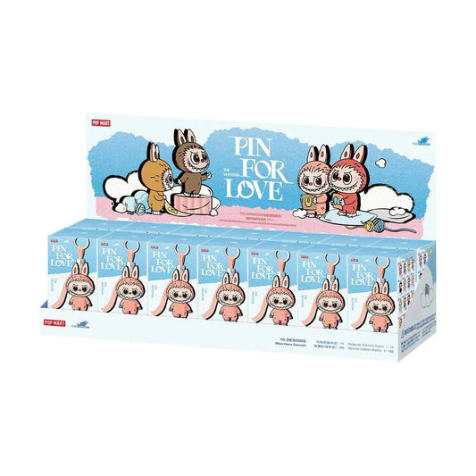 Pop Mart Labubu The Monsters Pin for Love Series Vinyl Plush Pendant (N-Z) (14 Blind Boxes) Full Case