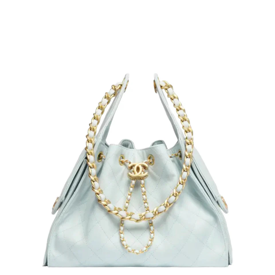 Chanel 25 Small Handbag Hobo Light Blue