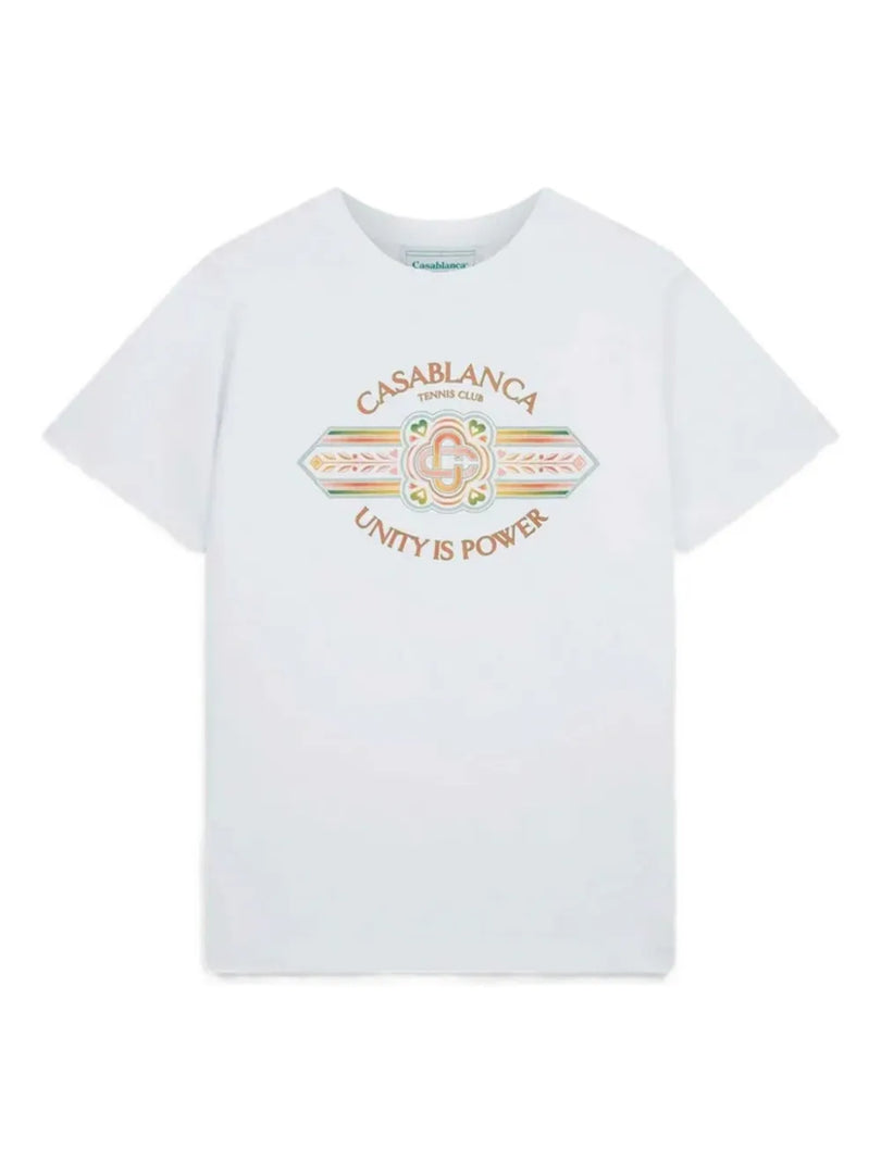 Casablanca Unity Is Power "White" T-shirt | White | Image 1