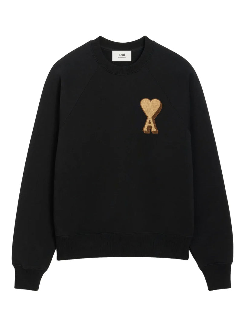AMI Paris Ami de Coeur cotton sweatshirt | Black | Image 1
