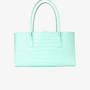 Chanel 26S Shopping Bag in Green Crocodile Embossed Calfskin Leather with Gold Hardware