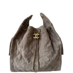 Load image into Gallery viewer, Chanel 25 Medium Handbag Hobo Grained Calfskin &amp; Gold-Tone Metal Dark Grey
